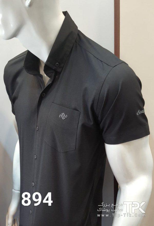 پیراهن مردانه سایز بزرگ عمده آستین کوتاه پنبه کش SPORT